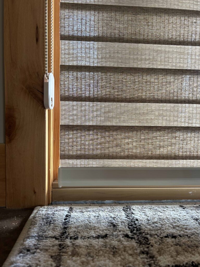 Stylish Allure Transitional Shades by Lafayette installed in a North Bed lake home.