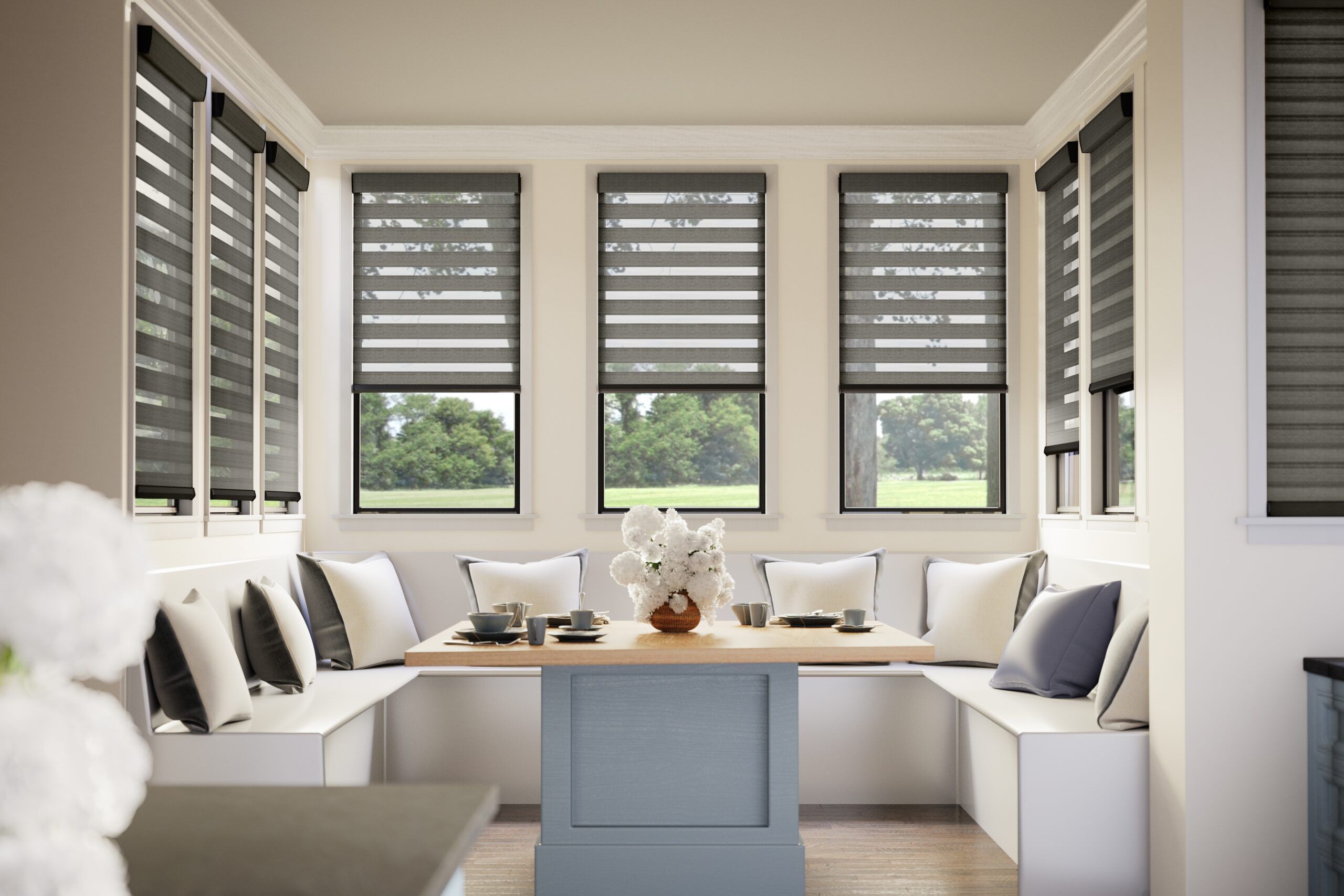 Lafayette Allure Transitional Shades installed by Ryze Window Fashions in an Omaha living space.